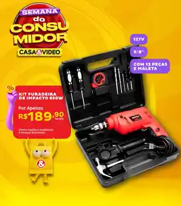 Casa e Vídeo Kit furadeira de impacto 650w oferta