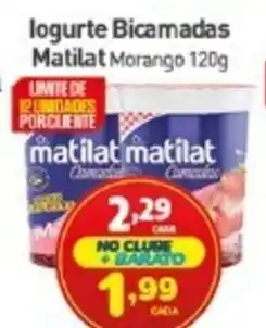 Rede Bom Lugar logurte Bicamadas Matilat Morango oferta