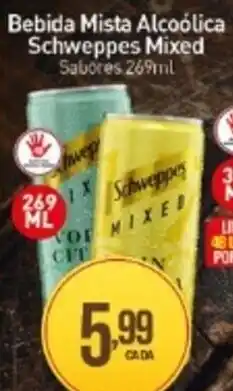 Rede Bom Lugar Bebida Mista Alcoólica Schweppes Mixed oferta