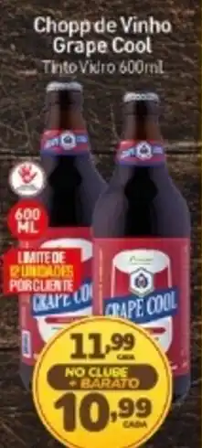 Rede Bom Lugar Chopp de Vinho Grape Cool Tinto Vidro oferta
