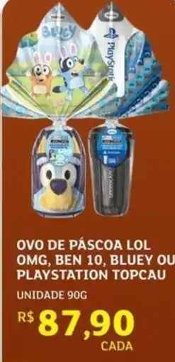 Assaí Atacadista Ovo de páscoa lol omg, ben 10, bluey ou playstation topcau unidade oferta