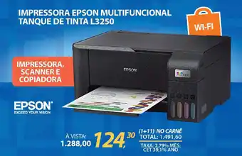 IMPRESSORA EPSON MULTIFUNCIONAL TANQUE DE TINTA L3250