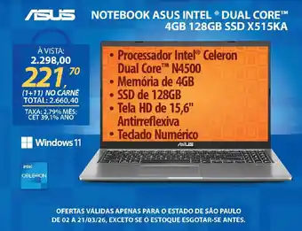 ASUS NOTEBOOK ASUS INTEL® DUAL CORE™