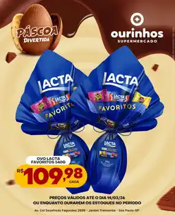 Ourinhos Hipermercado Ovo lacta favoritos oferta