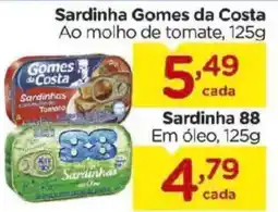 Carrefour Sardinha Gomes da Costa Ao molho de tomate, oferta