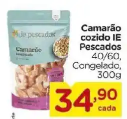 Carrefour Camarão cozido IE Pescados 40/60, Congelado, oferta