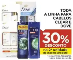 Carrefour Toda a linha para cabelos clear e dove oferta