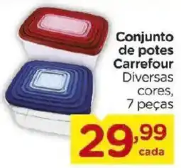 Carrefour Conjunto de potes Carrefour oferta