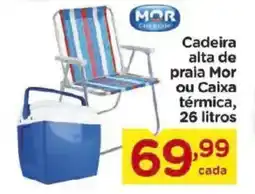 Carrefour Cadeira alta de praia Mor ou Caixa térmica, oferta