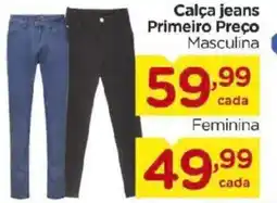 Carrefour Calça jeans Primeiro Preço Masculina oferta
