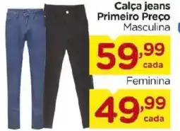 Carrefour Calça jeans Primeiro Preço Feminina oferta