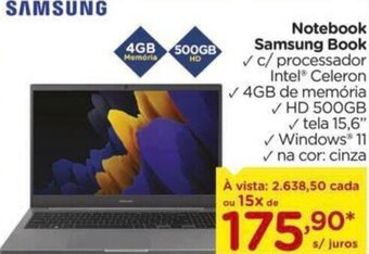 Carrefour Notebook Samsung Book oferta