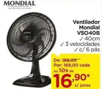 Carrefour Ventilador Mondial VSO40B oferta