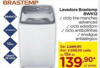 Carrefour Lavadora Brastemp BWK12 oferta