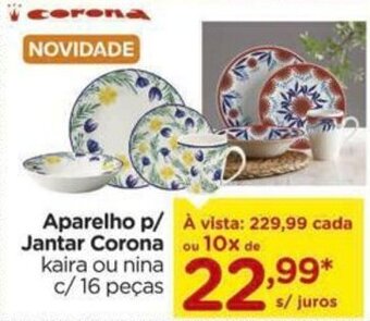 Carrefour Aparelho p/ Jantar Corona oferta