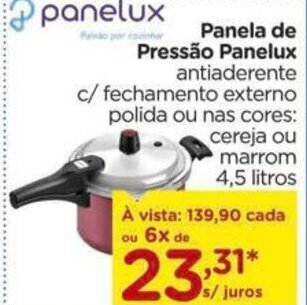Carrefour Panela de Pressao Panelux oferta