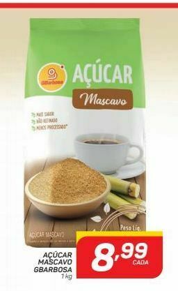 Açúcar mascavo gbarbosa 1kg