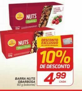 GBarbosa Barra nuts gbarbosa 60g oferta