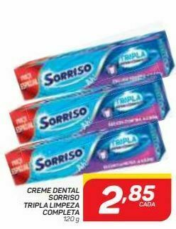 Creme dental sorriso