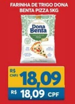 Atacadão Centro Sul Farinha de Trigo Dona Benta Pizza 5kg oferta