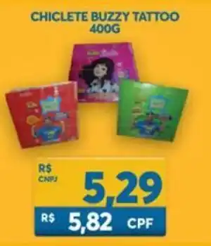 Chiclete Buzzy Tattoo 400g