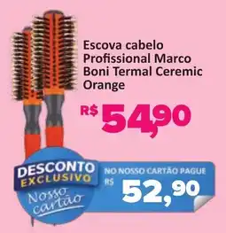 Supermercados Savegnago Escova cabelo Profissional Marco Boni Termal Ceremic Orange oferta