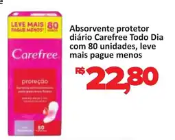 Supermercados Savegnago Absorvente protetor diário Carefree Todo Dia com 80 unidades, oferta