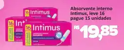 Supermercados Savegnago Absorvente interno Intimus, oferta