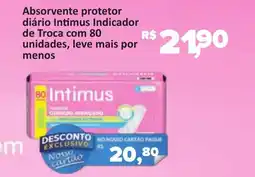 Supermercados Savegnago Absorvente protetor diário Intimus Indicador de Troca com 80 unidades, oferta