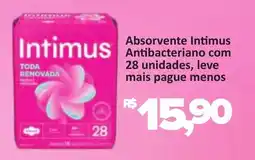 Supermercados Savegnago Absorvente Intimus Antibacteriano com 28 unidades, oferta