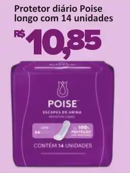 Supermercados Savegnago Protetor diário Poise longo oferta
