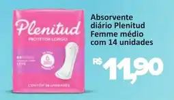 Supermercados Savegnago Absorvente diário Plenitud Femme médio oferta