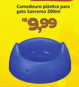 Supermercados Savegnago Comedouro plástico para gato Sanremo oferta