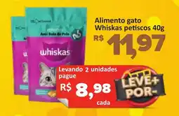 Supermercados Savegnago Alimento gato Whiskas petiscos oferta