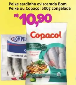 Supermercados Savegnago Peixe sardinha eviscerada Bom Peixe ou Copacol congelada oferta