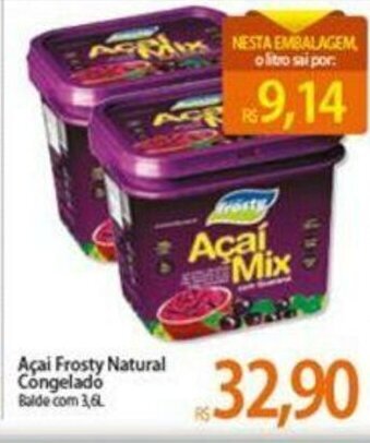 Atacadão Acai Frooty Natural Congelado 3.6L oferta