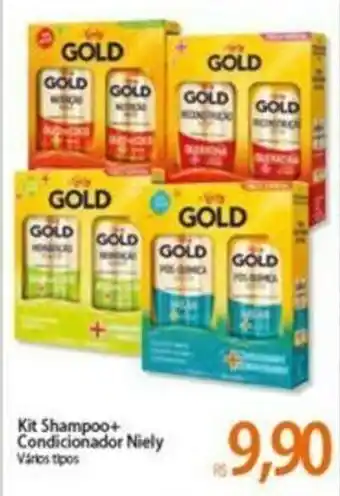 Atacadão Kit Shampoo + Condicionador Niely Gold oferta