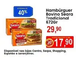 Federzoni Supermercados Hambúrguer Bovino Seara Tradicional oferta