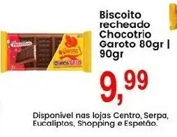 Federzoni Supermercados Biscoito recheado Chocotrio Garoto oferta