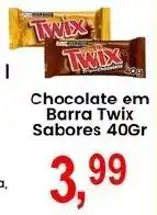 Federzoni Supermercados Chocolate em Barra Twix Sabores oferta