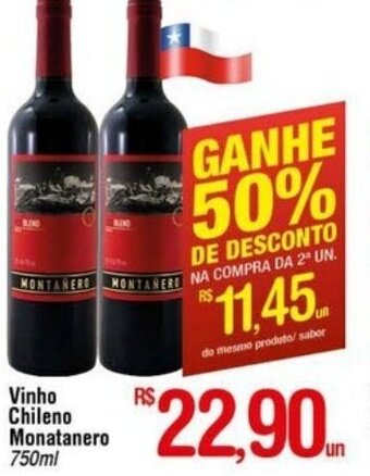 Fort Atacadista Vinho Chileno Montanero 750ml oferta