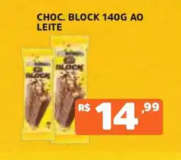 Supermercados Pague Menos Choc. block ao leite oferta