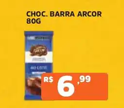 Supermercados Pague Menos Choc. barra arcor oferta