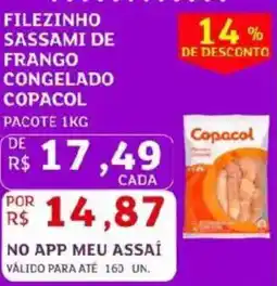 Assaí Atacadista Filezinho sassami de frango congelado copacol oferta