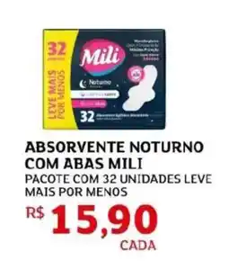 Assaí Atacadista Absorvente noturno com abas mili oferta