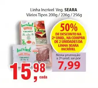 Supermercados Mundial Linha Incrivel Veg. Seara 200g/226g/256g oferta