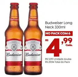 Brasão Supermercados Budweiser Long Neck oferta