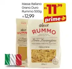Brasão Supermercados Massa Italiano Grano Duro Rummo oferta