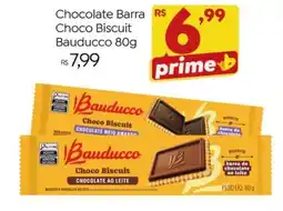 Brasão Supermercados Chocolate Barra Choco Biscuit Bauducco oferta