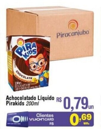 Fort Atacadista Achocolatado Liquido Pirakids 200ml oferta
